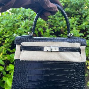 Hermès Kelly  25 Black 89 Alligator Matt 2024 B