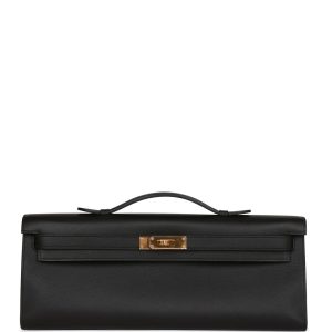 Hermès Kelly Cut Black 89 Swift 2017 A