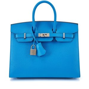 Hermès Birkin Sellier 25 Blue Frida 0F Epsom 2021 Z