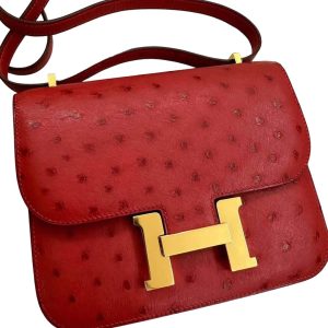 Hermès Constance  18 Rouge Vif 53 Ostrich 2018 C