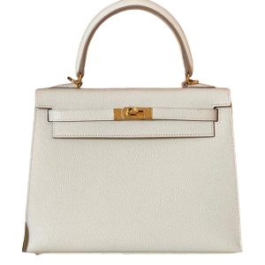 Hermès Kelly Sellier 25 Craie  10 Epsom 2024 W