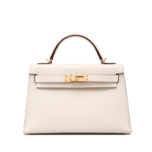 Hermès Kelly HSS & Sellier 25 Craie  10, Rouge H 55 Epsom 2017 A