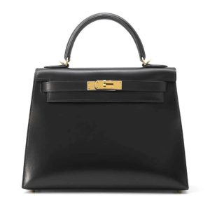 Hermès Kelly Sellier 28 Black 89 Box 2023 B