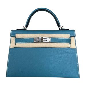 Hermès Kelly Sellier 20 Blue Jean  75 Epsom 2024 W