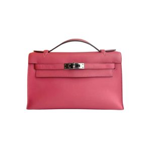 Hermès Kelly Pochette Rose d'ete 4K, Rouge H 55 Swift 2018 C