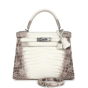 Hermès Kelly Himalaya 28 White 01 Niloticus Crocodile Matt 2020 Y