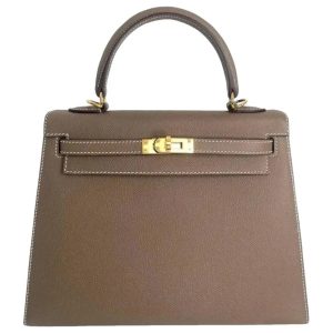 Hermès Kelly Sellier 25 Etoupe  18 Epsom 2024 W