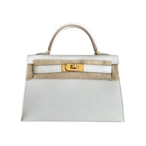 Hermès Kelly Sellier 20 Gris Pale M4 Epsom 2023 B