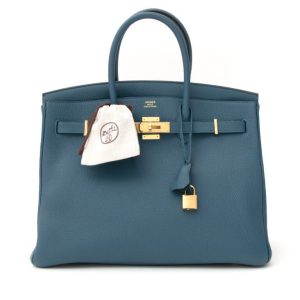 Hermès Birkin  35 Blue Colvert 1P Togo 2015 T