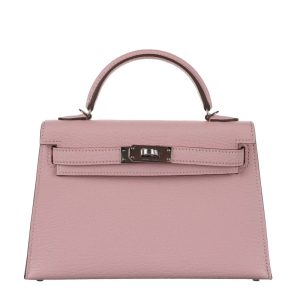 Hermès Kelly  20 Rose Sakura 3Q Chevre Myzore 2019 D