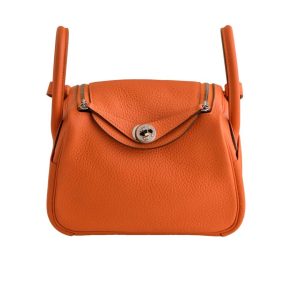 Hermès Lindy  Mini Orange H 93 Clemence 2023 B