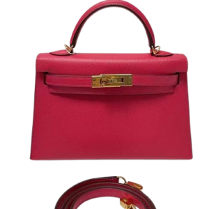 Hermès Kelly Sellier 20 Rose Extreme I6 Epsom 2019 D