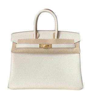Hermès Birkin Sellier 25 Craie  10 Epsom 2022 U
