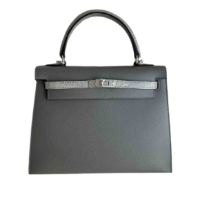Hermès Kelly Bicolor & Touch & Sellier 25 Gris Meyer 0L, Gris Pearl 80 Madame, Alligator Matt 2024 W