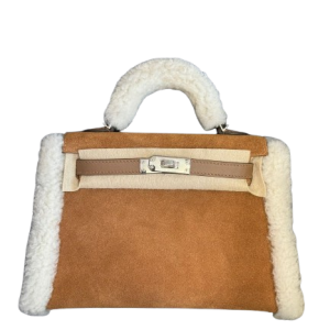 Hermès Kelly Teddy 20 Alezan 3G, Ecru Swift, Grizzly 2023 B