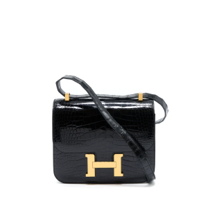 Hermès Constance  24 Black 89 Alligator Shiny 2017 A
