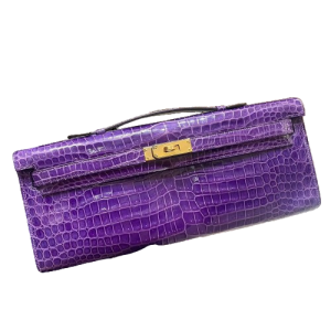 Hermès Kelly Cut N/A Ultraviolet 5L Porosus Crocodile Shiny 2015 T