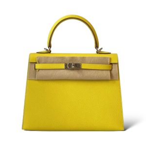 Hermès Kelly Sellier 25 Lime 9R Epsom 2022 U