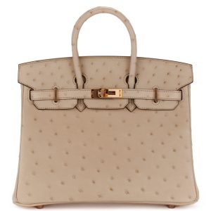 Hermès Birkin  25 Parchemin 3C Ostrich 2020 Y