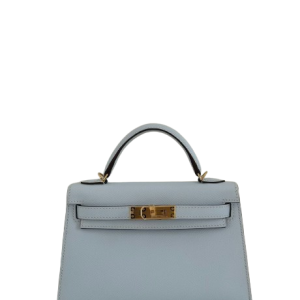 Hermès Kelly Sellier 20 Blue Brume T0 Epsom 2021 Y
