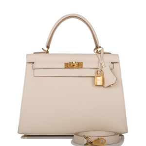 Hermès Kelly Sellier 25 Craie  10 Epsom 2017 A