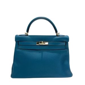 Hermès Kelly  32 Blue Frida 0F Togo 2013 Q