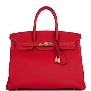 Hermès Birkin  35 Rouge Casaque Q5 Togo 2015 T