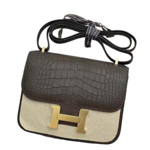 Hermès Constance  18 Gris Elephant 8C Alligator Matt 2022 U