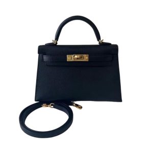 Hermès Kelly Sellier 20 Black 89 Epsom 2022 U