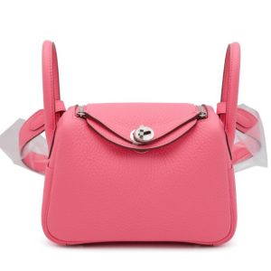 Hermès Lindy  Mini Rose Azalee 8W Clemence 2024 W