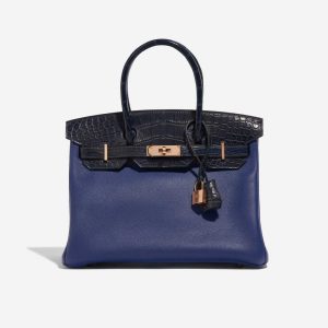 Hermès Birkin Touch 25 Black 89, Blue Saphir T7 Alligator Matt, Novillo 2020 Y