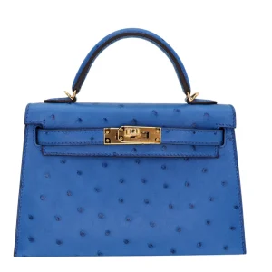 Hermès Kelly  20 Mykonos  7Q Ostrich 2024 W