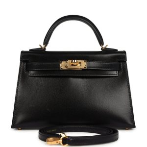 Hermès Kelly  20 Black 89 Box 2023 B