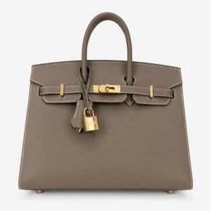 Hermès Birkin Sellier 25 Etoupe  18 Epsom 2021 Z