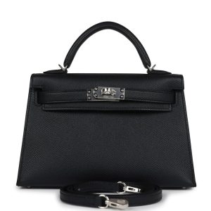 Hermès Kelly Sellier 20 Black 89 Epsom 2024 W