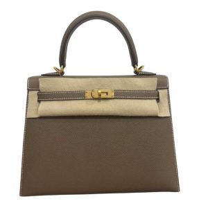 Hermès Kelly Sellier 25 Etoupe  18 Epsom 2022 U