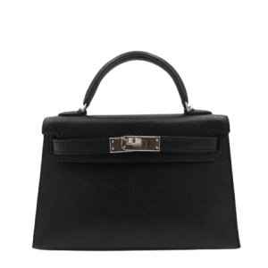 Hermès Kelly HSS & Verso & Sellier 20 Black 89, Nata I2 Chevre Myzore 2024 W