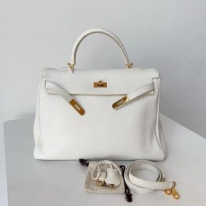 Hermès Kelly  35 White 01 Togo 2010 N