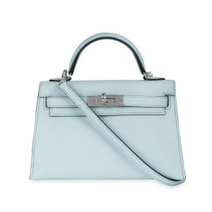 Hermès Kelly Sellier 20 Blue Zephyr U2 Epsom 2019 D