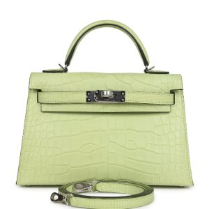 Hermès Kelly Sellier 20 Jaune Bourgeon R9 Alligator Matt 2024 W