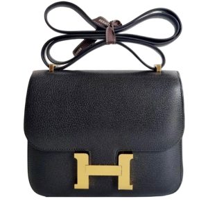 Hermès Constance  18 Black 89 Chèvre Chamkila 2024 W