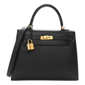 Hermès Kelly Sellier 25 Black 89 Tadelakt 2024 W