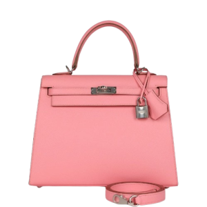 Hermès Kelly Sellier 25 Rose Confetti 1Q Epsom 2020 Y