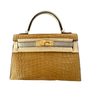Hermès Kelly Bicolor & HSS & Sellier 20 Gris Pearl 80, Kraft 2H Alligator Matt 2024 B