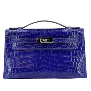 Hermès Kelly Pochette Blue Electric 7T Alligator Matt 2011