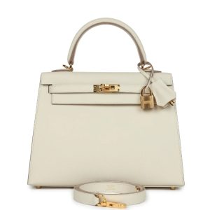 Hermès Kelly Sellier 25 Craie  10 Epsom 2024 W
