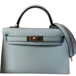 Hermès Kelly  20 Blue Zephyr U2 Chevre Myzore 2024 W