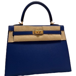 Hermès Kelly Sellier 25 Blue Royale 08 Epsom 2022 U