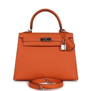 Hermès Kelly Sellier 25 Orange H 93 Epsom 2023 B