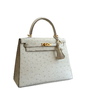Hermès Kelly Sellier 25 Beton 8L Ostrich 2024 W